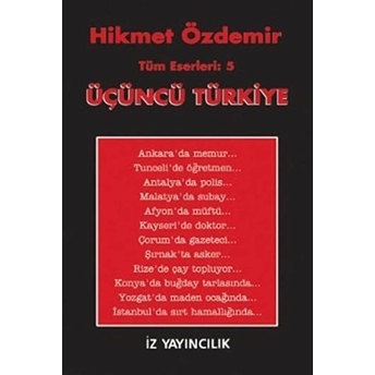 Üçüncü Türkiye Tüm Eserleri 5 Hikmet Özdemir