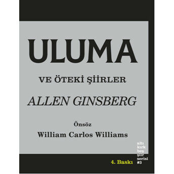 Uluma Ve Öteki Şiirler (Küçük Boy) Allen Ginsberg