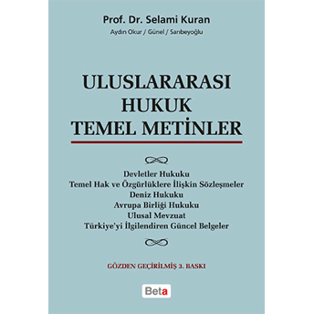 Uluslararası Hukuk Temel Metinler Selami Kuran