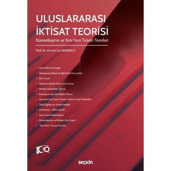 Uluslararası Iktisat Teorisi Ahmet Can Bakkalcı