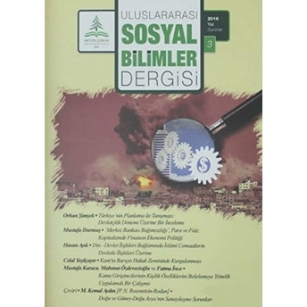 Uluslararası Sosyal Bilimler Dergisi Sayı: 3 Kolektif