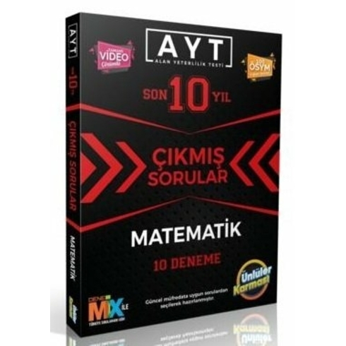 Ünlüler Karması Ayt Matematik Son 10 Yıl Çıkmış Sorular 10 Deneme