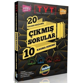 Ünlüler Karması Tyt 20 Yıldan Seçilmiş Çıkmış Sorular 10 Karma Deneme Komisyon