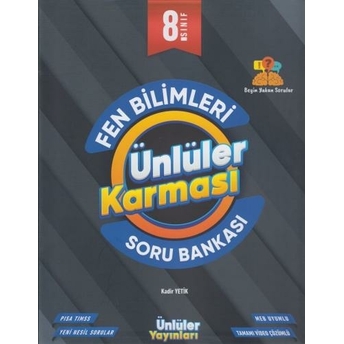 Ünlüler Yayınları 8. Sınıf Fen Bilimleri Soru Bankası Komisyon