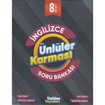 Ünlüler Yayınları 8. Sınıf Ingilizce Soru Bankası Komisyon