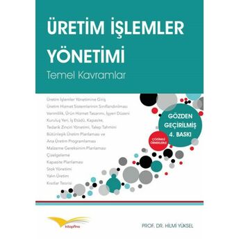 Üretim Işlemler Yönetimi Hilmi Yüksel