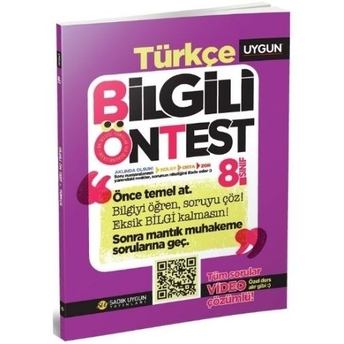 Uygun– Bilgili Ön Test – Türkçe 8. Sınıf