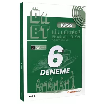 Uzman Kariyer Yayınları Öabt Din Kültürü Ve Ahlak Bilgisi Öğretmenliği 6 Deneme Pdf Çözümlü Komisyon