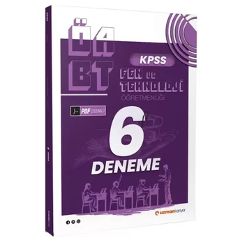 Uzman Kariyer Yayınları Öabt Fen Ve Teknoloji Öğretmenliği 6 Deneme Pdf Çözümlü Komisyon