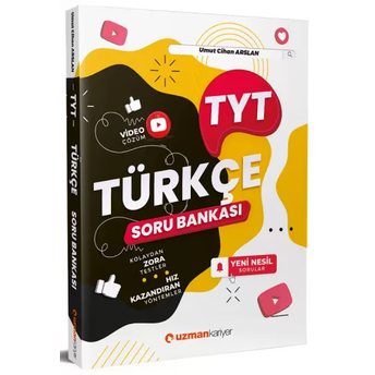 Uzman Kariyer Yayınları Tyt Türkçe Soru Bankası Çözümlü Umut Cihan Arslan