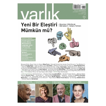 Varlık Edebiyat Ve Kültür Dergisi Sayı: 1358 Kasım 2020 Kolektif