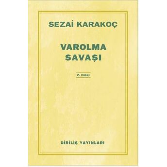 Varolma Savaşı Sezai Karakoç