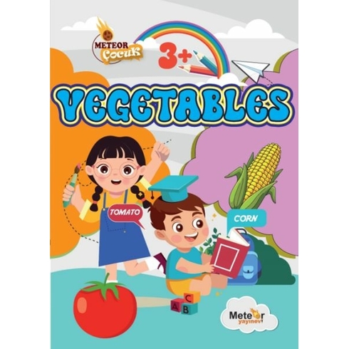 Vegetables (Sebzeler) Türkçe – Ingilizce Boyama Kitabı Umut Öz