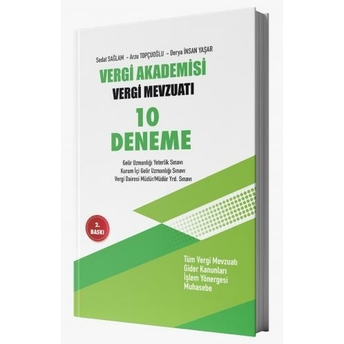 Vergi Akademisi Vergi Mevzuatı 10 Deneme Temmuz 2022 Sedat Sağlam