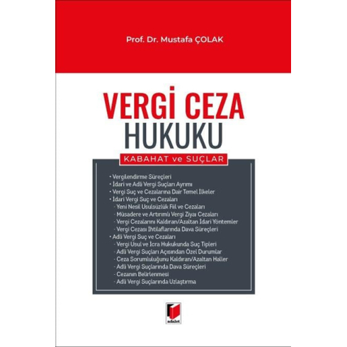 Vergi Ceza Hukuku Mustafa Çolak