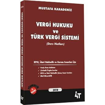 Vergi Hukuku Ve Türk Vergi Sistemi Mustafa Karadeniz