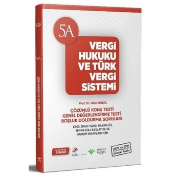 Vergi Hukuku Ve Türk Vergi Sistemi Soru Bankası 5. Baskı Hilmi Ünsal