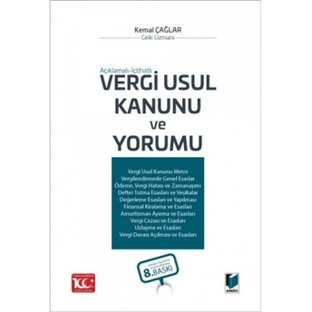 Vergi Usul Kanunu Ve Yorumu Kemal Çağlar