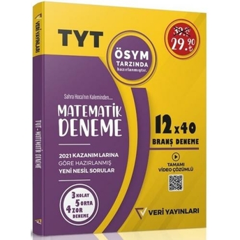 Veri Yayınları Tyt Matematik 12X40 Branş Deneme Sahra Hoca