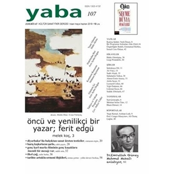 Yaba Edebiyat Dergisi Sayı: 107 Nisan-Mayıs-Haziran 2018