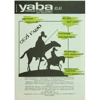 Yaba Edebiyat Dergisi Sayı: 82 - 83