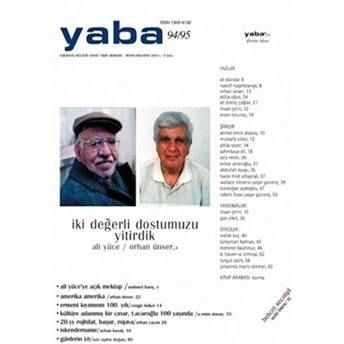 Yaba Edebiyat Dergisi Sayı: 94-95