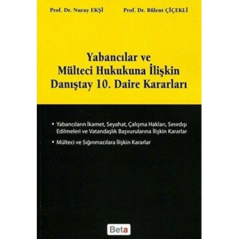 Yabancılar Ve Mülteci Hukukuna Ilişkin Danıştay 10. Daire Kararları Nuray Ekşi