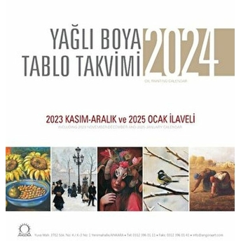 Yağlı Boya Tablo Takvimi 2024 Duvar Takvimi