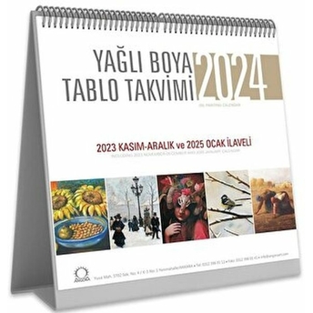 Yağlı Boya Tablo Takvimi 2024 Masa Takvimi