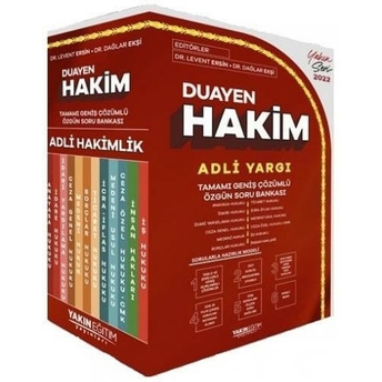 Yakın Eğitim Yayınları 2022 Adli Hakimlik Duayen Hakim Adli Yargı Soru Bankası Seti Çözümlü Levent Ersin