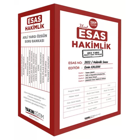 Yakın Eğitim Yayınları 2022 Adli Yargı Usul Esas Hakimlik Soru Bankası Seti Çözümlü Emin Kalkan