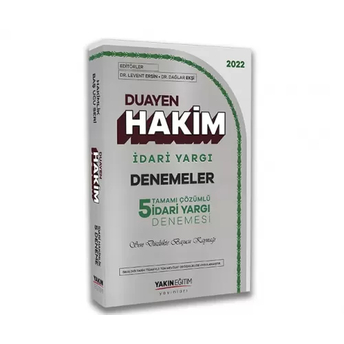 Yakın Eğitim Yayınları Idari Hakimlik Duayen Hakim Idari Yargı 5 Deneme Çözümlü Levent Ersin