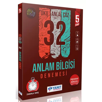 Yanıt Yayınları 5. Sınıf Anlam Bilgisi Oku Anla Çöz 32 Deneme Video Çözümlü Komisyon