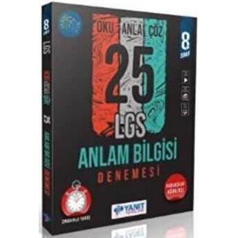 Yanıt Yayınları 8. Sınıf Anlam Bilgisi 25 Deneme Komisyon