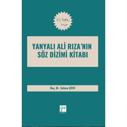 Yanyali Ali Riza’nin Söz Dizimi Kitabi Selcen Çifci