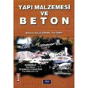 Yapı Malzemesi Ve Beton Mehmet Selçuk Güner