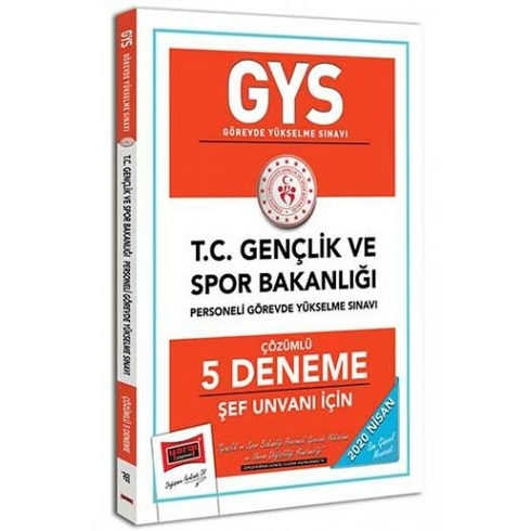 Yargı Yayınevi 2020 Gys T.c. Gençlik Ve Spor Bakanlığı Şef Unvanı Için Çözümlü 5 Deneme