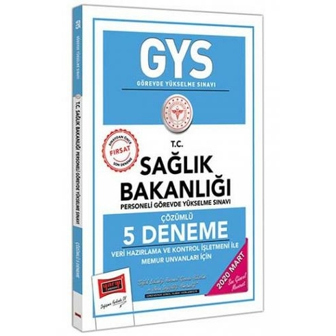 Yargı Yayınevi 2020 Gys T.c. Sağlık Bakanlığı Veri Hazırlama Ve Kontrol Işletmeni Ile Memur Unvanları Için Çözümlü 5 Deneme