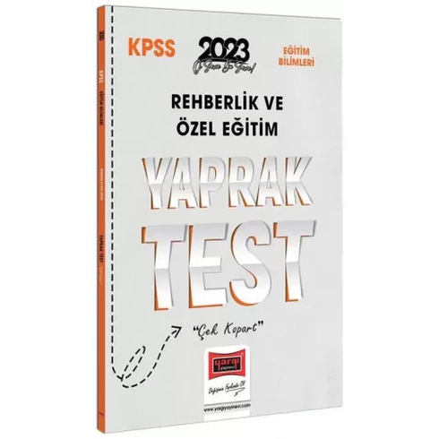 Yargı Yayınevi 2023 Kpss Eğitim Bilimleri Rehberlik Ve Özel Eğitim Yaprak Test