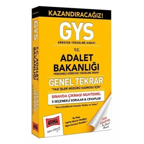 Yargı Yayınevi Gys Adalet Bakanlığı Yazı Işleri Kadrosu Için Genel Tekrar