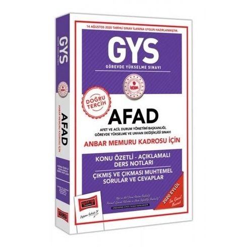 Yargı Yayınevi Gys Afad Anbar Memuru Kadrosu Için Konu Özetli Çıkmış Ve Çıkması Muhtemel Sorular