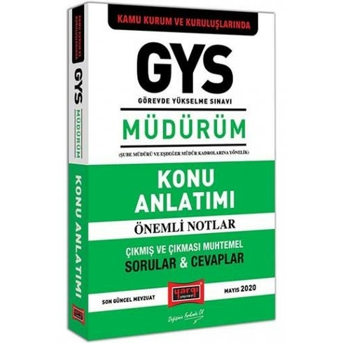 Yargı Yayınevi Gys Kamu Kurum Ve Kuruluşlarında Müdürüm Konu Anlatımı