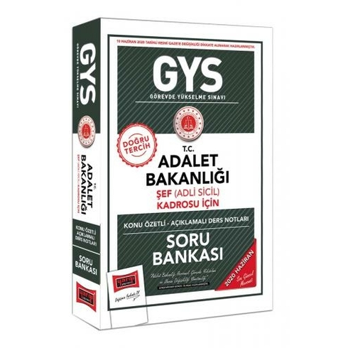 Yargı Yayınevi Gys T.c. Adalet Bakanlığı Şef (Adli Sicil) Kadrosu Için Konu Özetli Soru Bankası