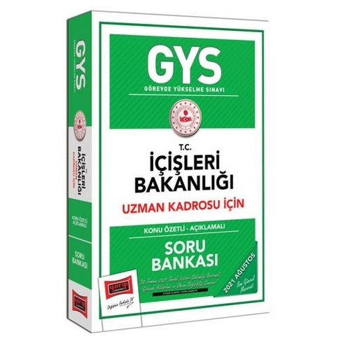 Yargı Yayınevi Gys T.c Içişleri Bakanlığı Uzman Kadrosu Için Konu Özetli Açıklamalı Soru Bankası