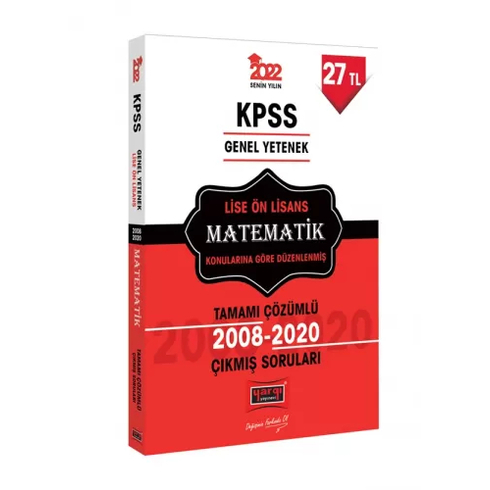 Yargı Yayınevi Kpss 2022 Genel Yetenek Lise Ön Lisans Matematik Tamamı Çözümlü Çıkmış Sorular