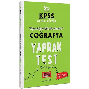 Yargı Yayınevi Kpss 2022 Lisans Genel Kültür Coğrafya Yaprak Test