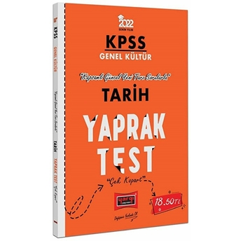 Yargı Yayınevi Kpss 2022 Lisans Genel Kültür Tarih Yaprak Test