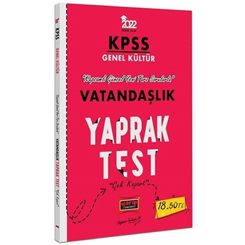 Yargı Yayınevi Kpss 2022 Lisans Genel Kültür Vatandaşlık Yaprak Test