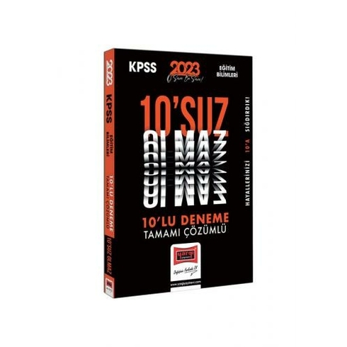 Yargı Yayınevi Kpss 2023 Eğitim Bilimleri Tamamı Çözümlü 10 Suz Olmaz 10 Deneme Sınavı