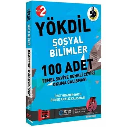 Yargı Yayınevi Yökdil Sosyal Bilimler 100 Adet Temel Seviye Renkli Çeviri Okuma Çalışması